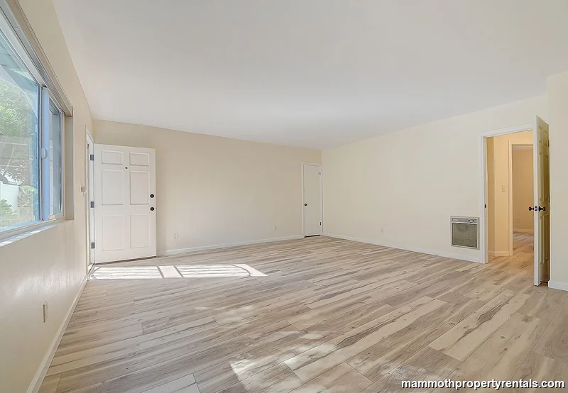Living area with original front door - this apartment blends historic charm with modern updates.