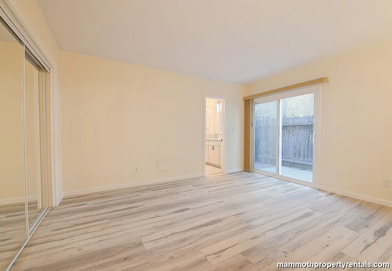 Master bedroom - showing full bedroom dimensions and closet area.