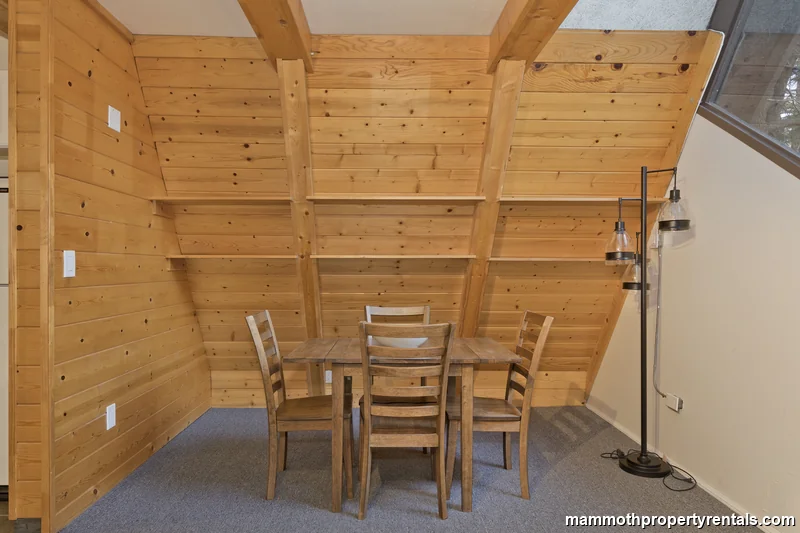 Dining room table with seating for the family