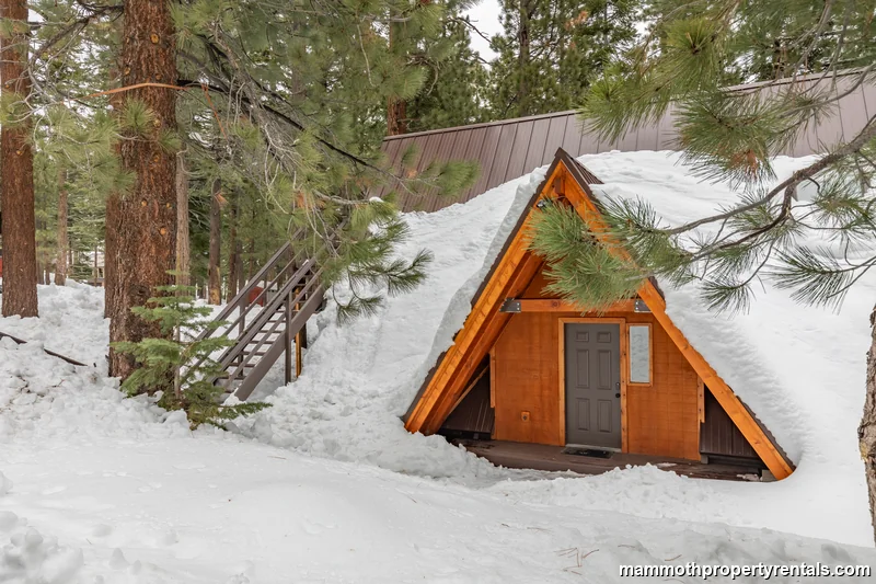 Exterior stairs to upper suite